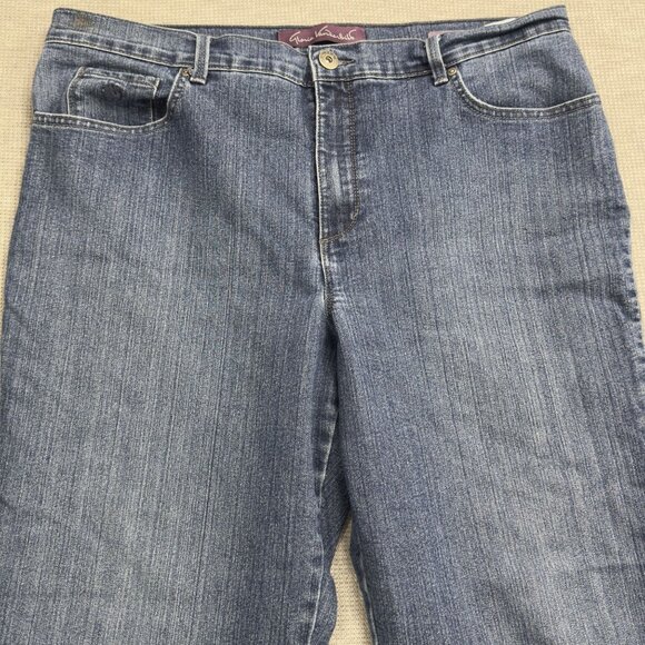 Gloria Vanderbilt Womens Amanda Jeans Size 18 Short Straight Leg Denim Blue - Picture 3 of 15